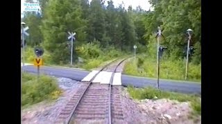 Sweden. Inland Railway: PERSBERG - FILIPSTAD (2005) Train Driver's Cab View drom Y1 1306.