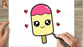How to Draw Cute Ice Cream Easy Step by Step