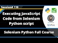 Running JavaScript code in Selenium Python (Session 119)