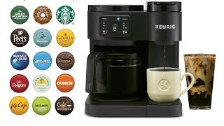 Keurig K-Duo Essentials, Hot \u0026 Iced Single-Serve K-Cup Pod Coffee Maker \u0026 Carafe, Black