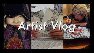 【ARTIST VLOG】- A day in my artist life ☁️ とある日のアーティストの1日。