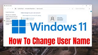 How To Change User Name In Windows 11 -  Quick and Easy Tutorial