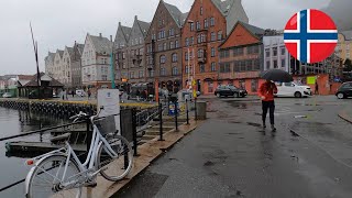 Bryggen Bergen Walking Tour On A Rainy Day