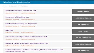mechanical engineering online labs|virtual labs of mechanical engineering labs