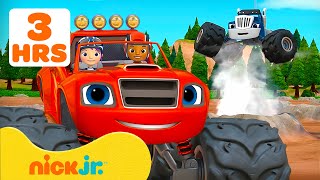 Blaze | Trzy godziny wyścigów, misji i akcji ratunkowych Blaze'a i Crushera! 🚗 🚙 | Nick Jr. Polska