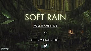 Soft Rain On Forest Cabin | NO ADS | Soothing Rain Sounds For Sleeping