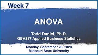 One Way ANOVA in Business Statistics, How and Why we Need ANOVA