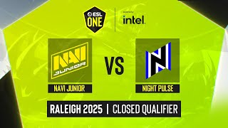 Dota2 - NAVI Junior vs Night Pulse - ESL One - Raleigh : Western Europe Closed Qualifier