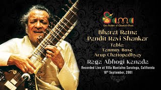 Raga Abhogi Kanada ~ Pandit Ravi Shankar ~ Villa Montalvo Saratoga, California (2001)