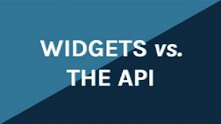 Widgets vs. API | Localist
