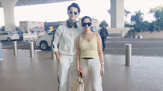 Jannat Zubair with brother spotted at Mumbai airport ✈️📸