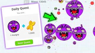 Agar.io mobile | unlocking HUNGRY QUEST SKIN | AGARIO BIRTHDAY SPECIAL QUEST SKIN agario mobile!