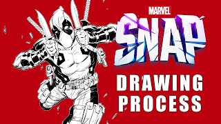 Drawing Deadpool for Marvel Snap