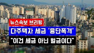 [뉴스속보] 다주택자 세금 '융단폭격'...집 가진 죄인 \