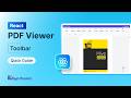 React PDF Viewer: Toolbar Feature Walkthrough