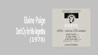 Elaine Paige - Don't Cry for Me Argentina from Musical "Evita"(1978)