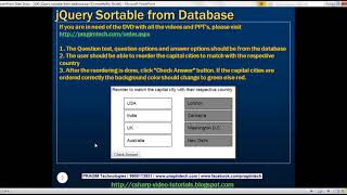 jQuery sortable from database