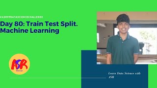 Day 80: Train Test Split Technique || Machine Learning || Regression.