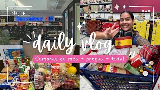 COMPRAS DO MÊS NA ESPANHA | Vlog no mercado + compare os preços com a sua cidade/destrito 🇪🇸