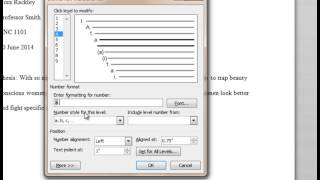 Set Up MLA Style Outlines in MS Word