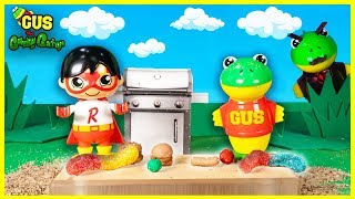 Ryan's Toys Come to Life in Gus the Gummy Gator's Dream Pretend Play fun!!!