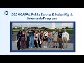 2024 CAPAL Public Service Scholarship & Internship Program