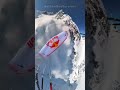 Skier avoids avalanche