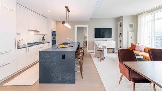 An ideal-for-entertaining 2-bedroom at Streeterville's classy One Bennett Park