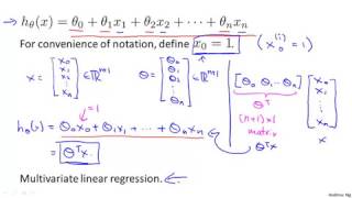 2.1.1 Multiple Features by Andrew Ng