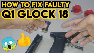 How To Fix Faulty Q1 Glock 18 Spring Type Airsoft | Very Easy (REPAIR by UNBOXING SIMULATOR TV)