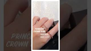 แหวนเกาหลี เครื่องประดับเกาหลีนำเข้า แหวนเจ้าหญิง Princess Crown Ring By Onnie Chic