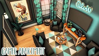 Gamer Apartment 🎮💚...(Sims 4 Speed Build)