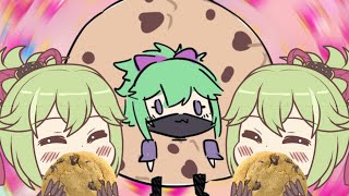 Kuki Shinobu eats a cookie but...