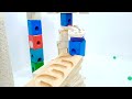 marble run asmr race ☆ haba slope u0026 dump truck excavator ambulance forklift garbage truck tractors