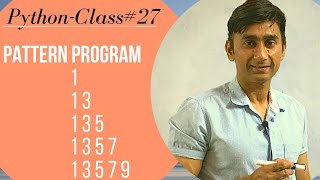 NESTED LOOP IN PYTHON | PATTERN QUESTIONS IN PYTHON | RAJU SIR KI PATHSHAALA | CLASS #27