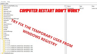 How to fix temporary profile/user in Windows 10