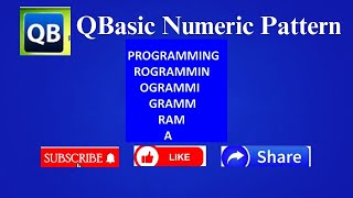 QBasicTutorial-Pattern Printing Programming,rogrammin,ogrammi ||String pattern in QBasic in Hindi