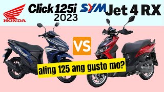 Honda Click 125 2023 vs SYM 4 RX | Side by Side Comparison | Quick Specs \u0026 Price | 2023 Philippines