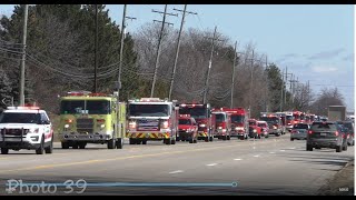 LODD Madison Heights Fire Department Jeffrey Brozich Funeral Procession