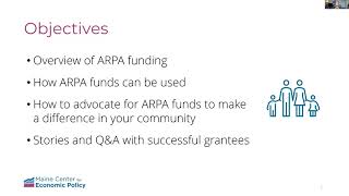 WEBINAR: How to advocate for American Rescue Plan (ARPA) funds