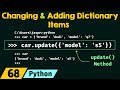 Changing and Adding Dictionary Items in Python