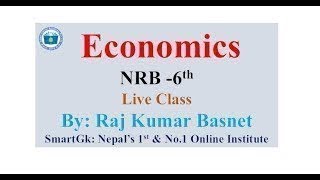 2079 Asoj 12 || NRB|| 6th Level || Economics ||Live Class || By: Raj Kumar Basnet