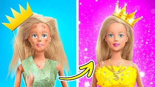EXTREME RICH VS BROKE BARBIE MAKEOVER || Cute Transformation with Little Gadgets for Doll by 123 GO!