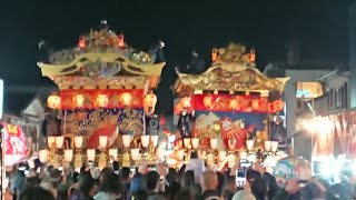 秩父夜祭 本町屋台 中町屋台 夜の曳き廻し 本町通り ２０２２年１２月３日 日本三大曳き山祭 ユネスコ無形文化遺産 国指定重要無形民俗文化財 埼玉県秩父市