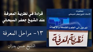 نظرية المعرفة عند الشيخ السبحاني 13 - الشيخ حسن بدران