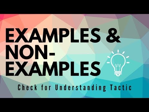 What is a Nonexample in math?