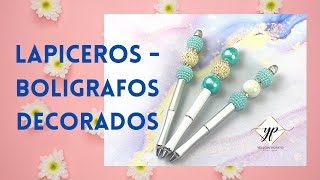 BEADABLE PENS/ BOLIGRAFOS LAPICEROS DECORADOS / Bolígrafos Lapiceros de Cuentas Brillosas / DIY PEN