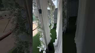 Wedding artificial square flower arch #flowerbackdrop #weddingdecor #flowerarch