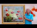 goldfish painting tutorial Ölmalerei how to paint water aquarium 金魚油画 cara melukis ikan mas 金魚の塗り方