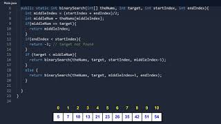 Lesson 13-3 Binary Search (Introductory Java Programming for AP Computer Science A)